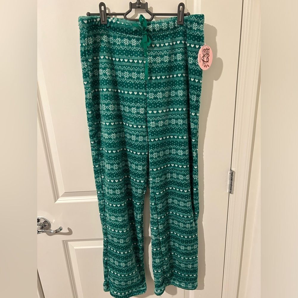 Green Flannel Pajama Bottoms